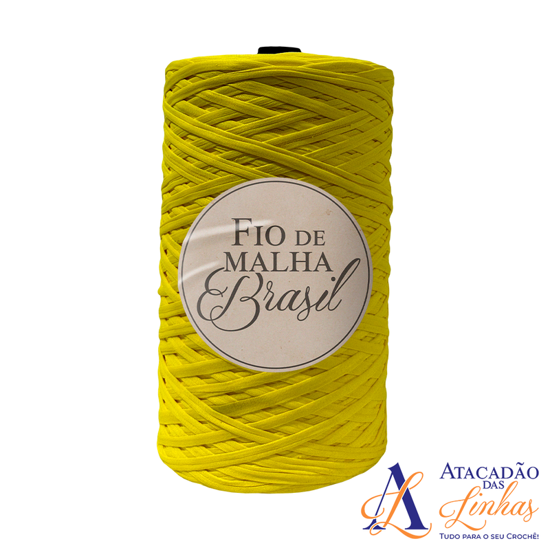 Fio De Malha Brasil 500g - Tons de Amarelo Médio (Ouro, Canário, Ovo)