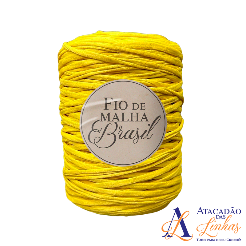 Fio De Malha Brasil 1kg - Tons de Amarelo Médio (Ouro, Canário, Ovo, Claro)