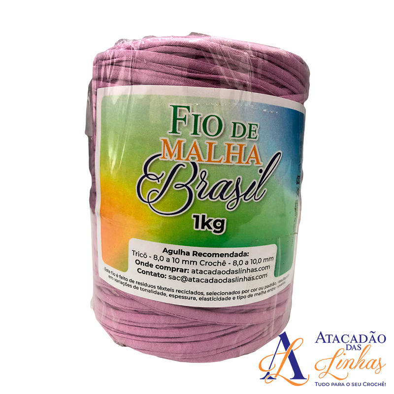 Fio De Malha Brasil 1kg - Tons de Roxo Claro (Violeta, Púrpura, Lavanda)