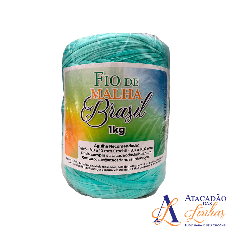 Fio De Malha Brasil 1kg - Verde Água/Jade/Tiffany