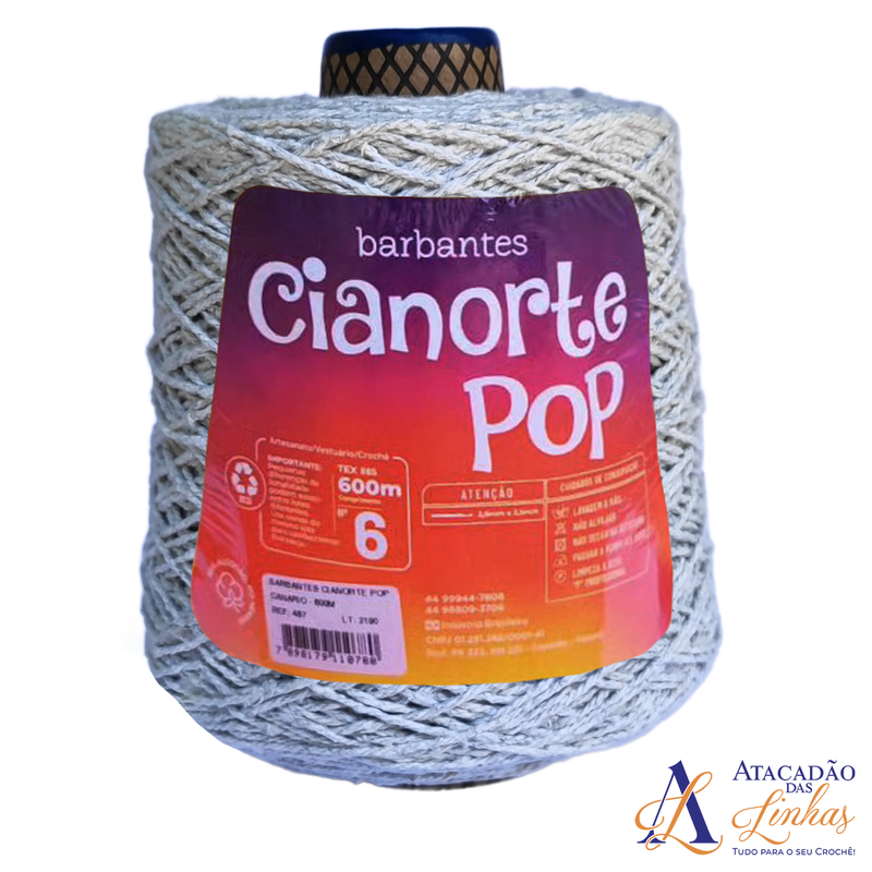 Barbante CiaNorte Pop Nº6 - Areia