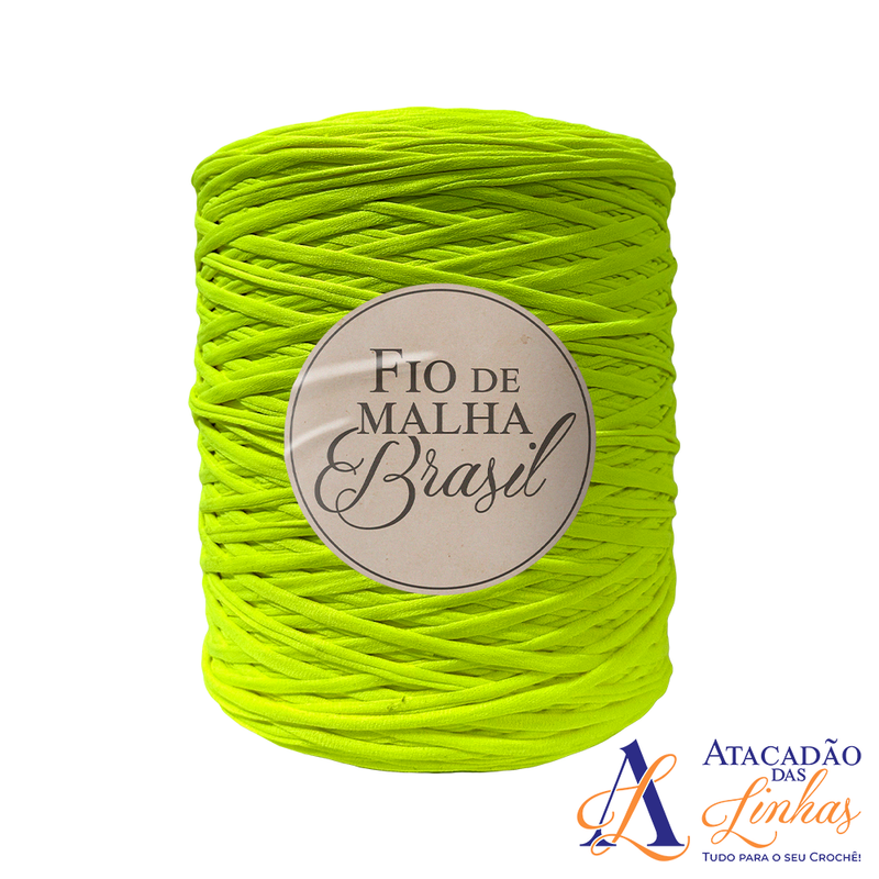 Fio De Malha Brasil 1kg - Amarelo Fluorescente