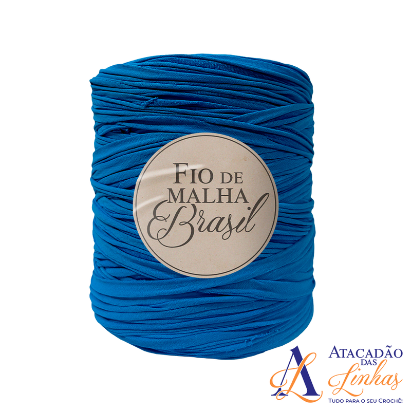 Fio De Malha Brasil 1kg - Tons de Azul Médio (Celeste, Royal)