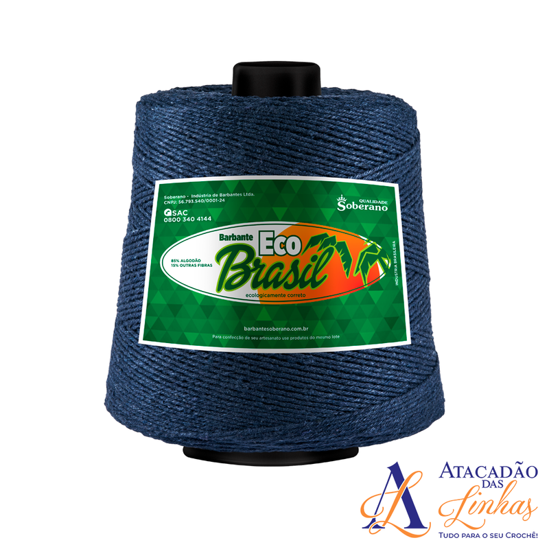 Barbante Eco Brasil 1Kg Fio 6 - Crochê Artesanato Tricô Macramê - OFERTA VALIDA ATÉ DOMINGO - Linha Completa de Cores