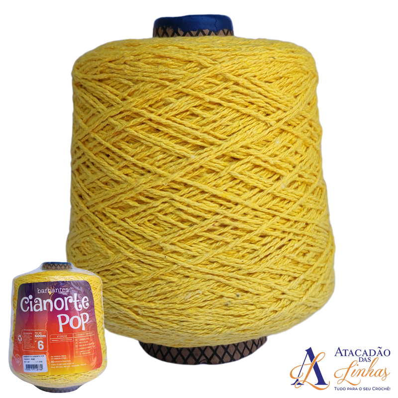 Barbante CiaNorte Pop Nº6 - Amarelo Canário