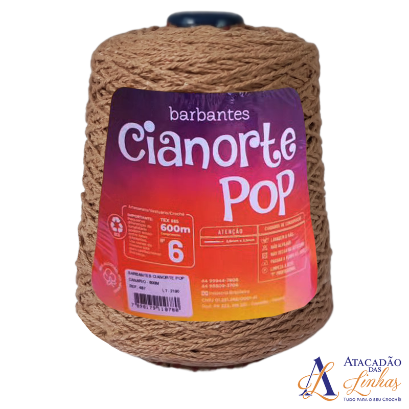 Barbante CiaNorte Pop Nº6 - Caramelo