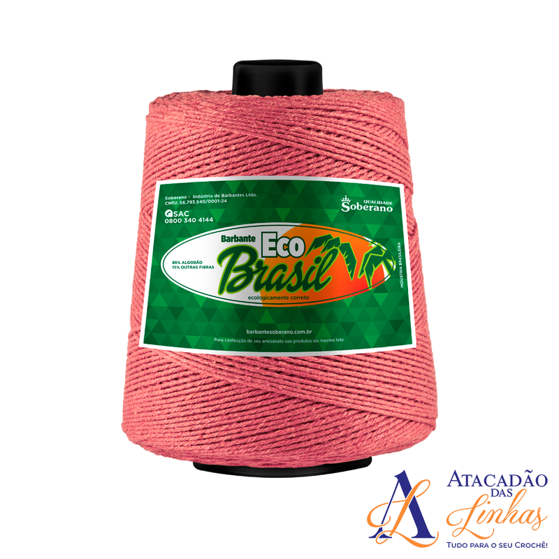 Barbante Eco Brasil 1Kg Fio 6 - Crochê Artesanato Tricô Macramê - OFERTA VALIDA ATÉ DOMINGO - Linha Completa de Cores