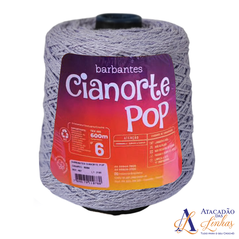 Barbante CiaNorte Pop Nº6 - Lilás