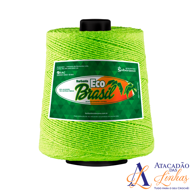 Barbante Eco Brasil 1Kg Fio 6 - Crochê Artesanato Tricô Macramê - OFERTA VALIDA ATÉ DOMINGO - Linha Completa de Cores
