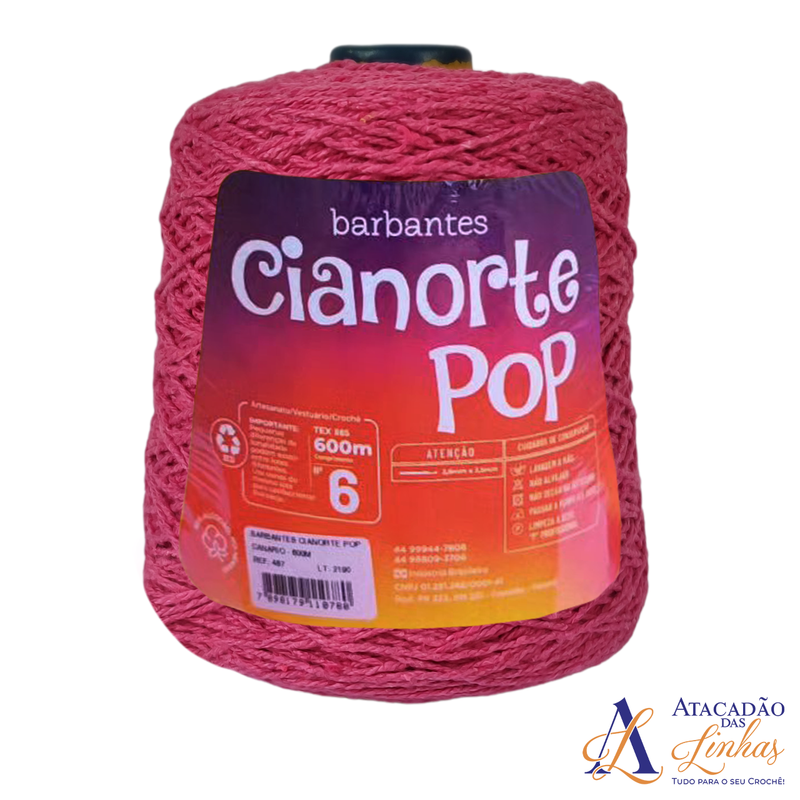 Barbante CiaNorte Pop Nº6 - Rosa Pink