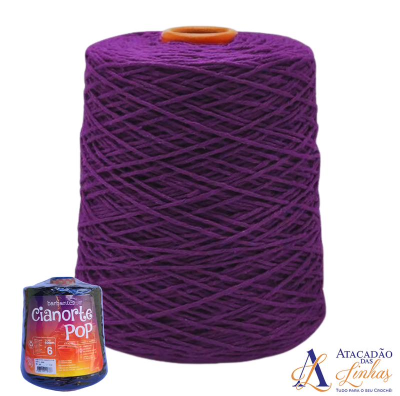 Barbante CiaNorte Pop Nº6 - Roxo