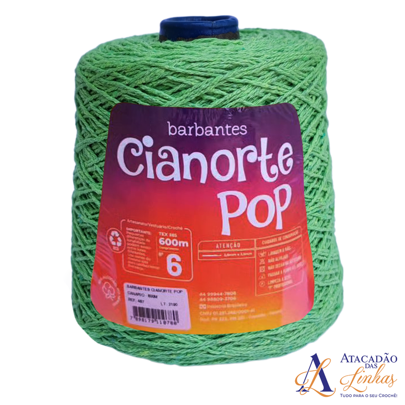 Barbante CiaNorte Pop Nº6 - Verde Abacate