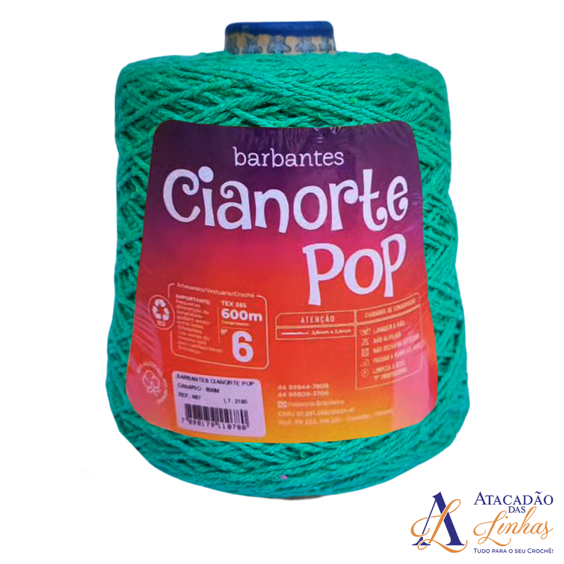 Barbante CiaNorte Pop Nº6 - Verde Bandeira