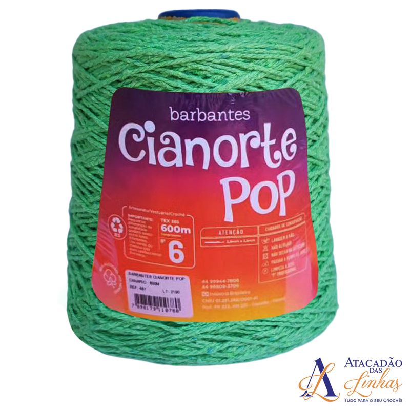 Barbante CiaNorte Pop Nº6 - Verde Limão