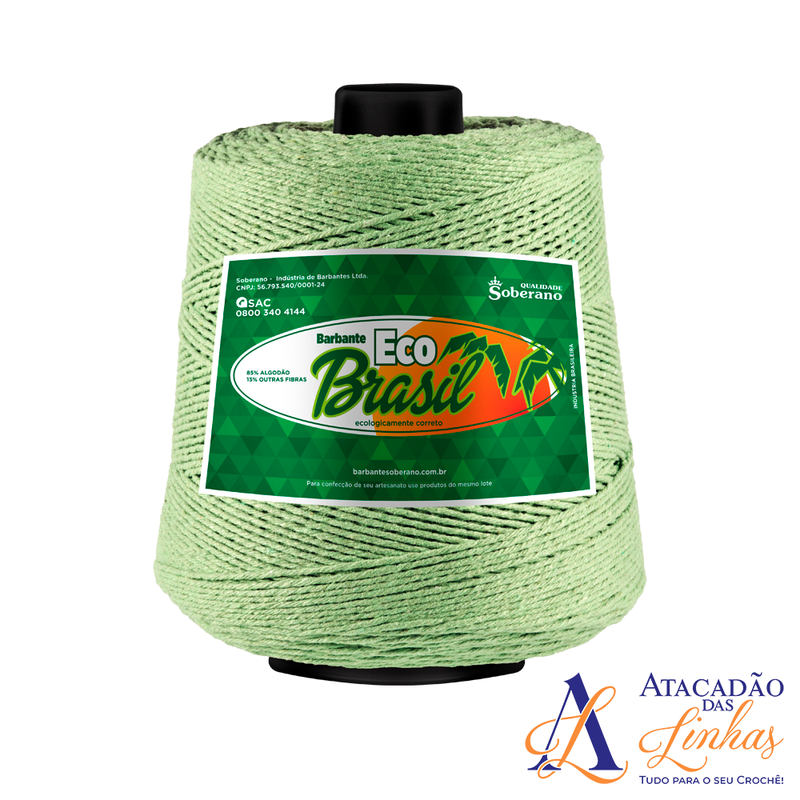 Barbante Eco Brasil 1Kg Fio 6 - Crochê Artesanato Tricô Macramê - OFERTA VALIDA ATÉ DOMINGO - Linha Completa de Cores